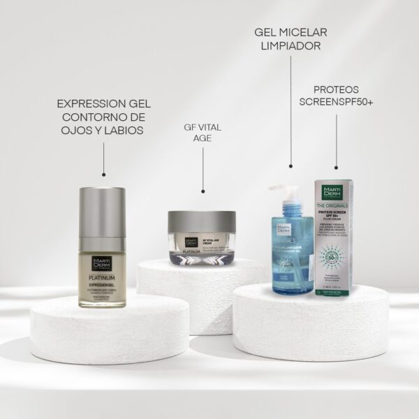 Combo Expression Gel, GF Vital Age, Gel Micelar, Proteos Screen SPF50+