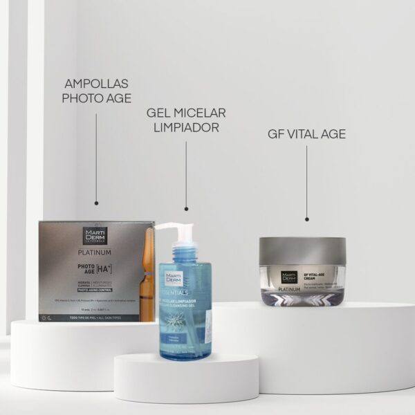 Combo Ampollas Photo Age, Gel Micelar, GF Vital Age